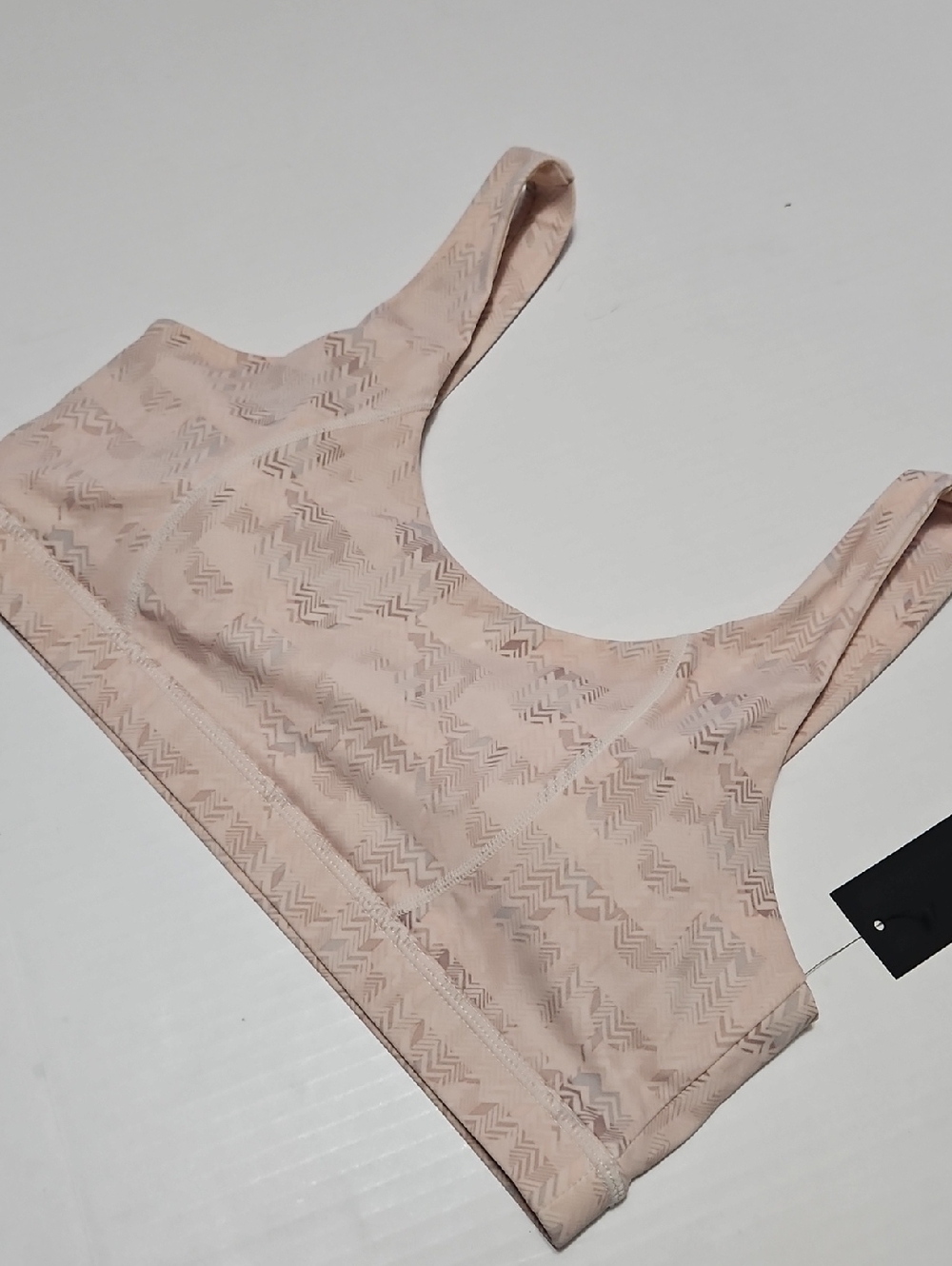 Mono B Blush Pink Pull Over Seamless Sports Bra Size XL
